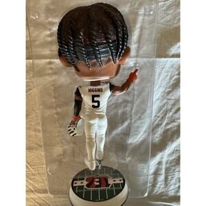 Tee Higgins Cincinnati Bengals White Tiger Stripe Bobblehead #37/123 NFL LE
